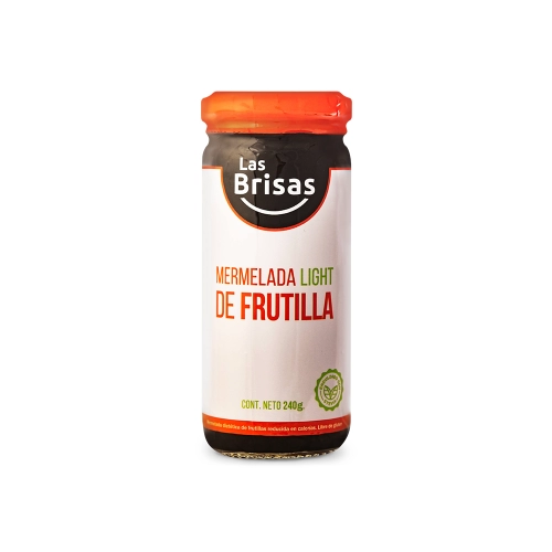 Mermelada Orgánica Frutilla s/azúcar 240 gr - Las Brisas