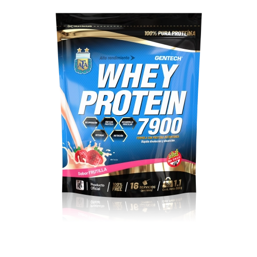 Whey Protein 7900 sabor Frutilla 500 gr - Gentech