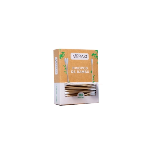 Caja Hisopos de Bambú 100 unidades - Meraki