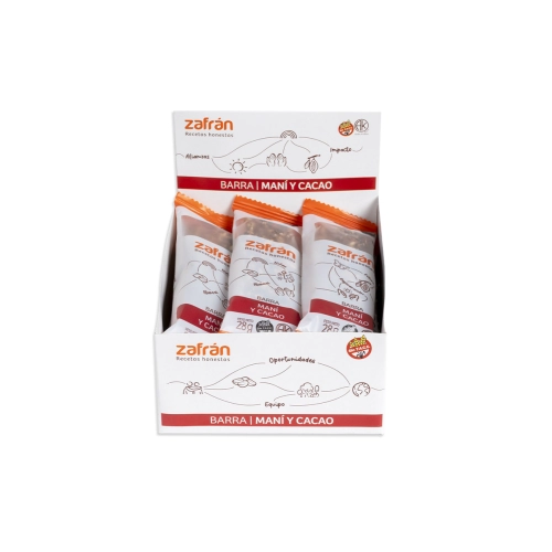Barra de Maní y Cacao x 12 u - Zafrán