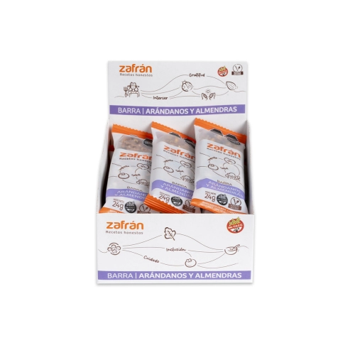 Barra de Arándanos y Almendras x 12 u - Zafrán