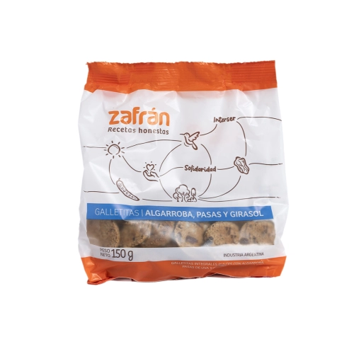 Galletitas de Algarroba, Pasas y Girasol 150 gr - Zafrán
