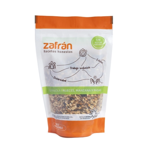 Granola de Nueces, Manzana y Pasas 300 gr - Zafrán