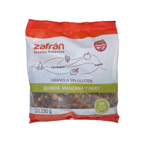 Granola de Quinoa, Manzana y Nuez sin TACC 230 gr - Zafrán