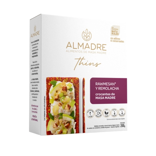 Thins Rawmesan y Remolacha 200 gr - Almadre