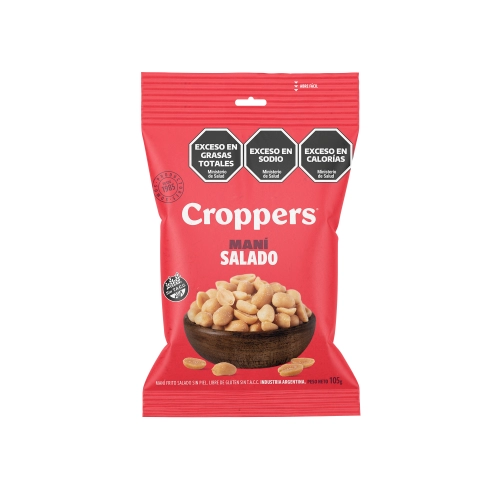 Maní Frito Salado sin Piel x 105 g - Croppers