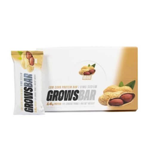 Growsbar Low Carb Maní 12 U - World Nutrition