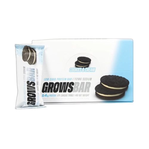 Growsbar Low Carb Cookies And Cream12 U - World Nutrition