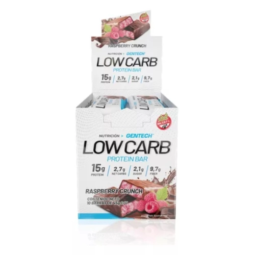 Low Carb Protein Bar sabor Frambuesa 10 U - Gentech