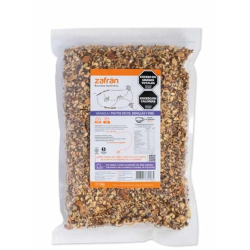 Granola Frutos Secos, Semillas Activadas y Miel 1 kg - Zafrán