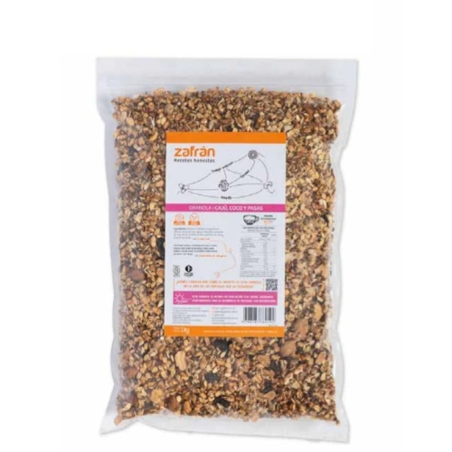 Granola Cajú, Coco y Pasas 1 kg - Zafrán