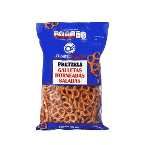 Pretzels, galletas hornadas saladas importadas 300 gr - Autenta Foods