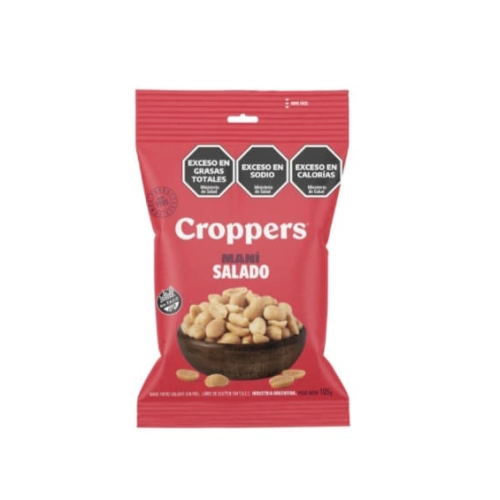 Maní Frito Salado sin Piel 105 gr - Croppers
