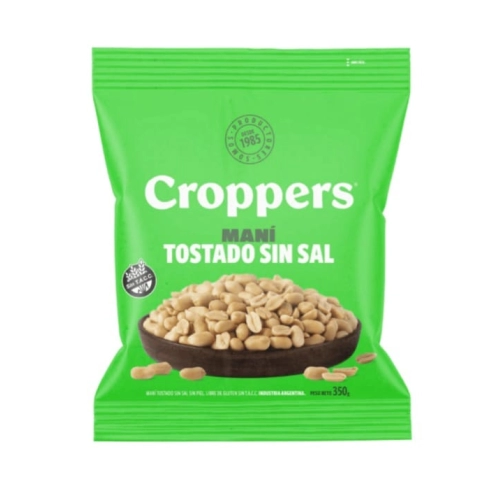Maní Tostado sin Sal sin Piel x 350 g - Croppers