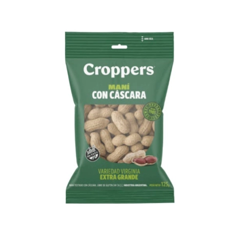 Maní Tostado con Cáscara 120 gr - Croppers