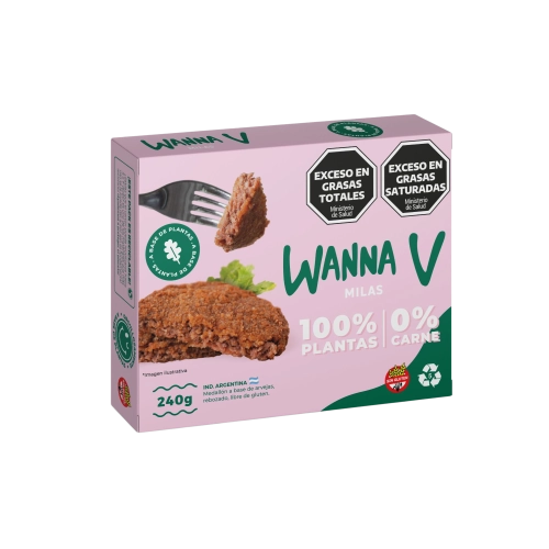 Milanesas sabor Carne Vegetal x 2 u 240 gr - Wanna V