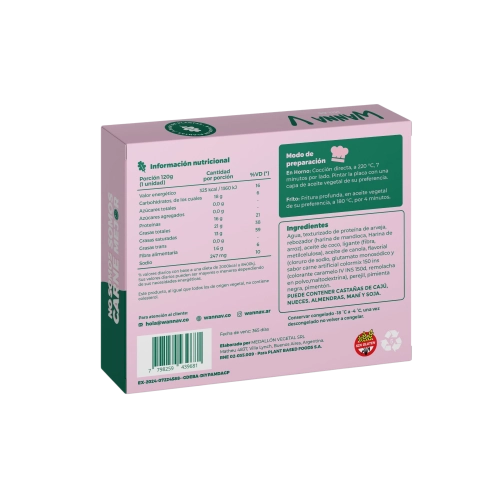 Milanesas sabor Carne Vegetal x 2 u 240 gr - Wanna V