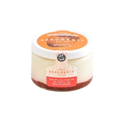 Yogur Deslactosado con Frutillas 160 gr - Beaudroit
