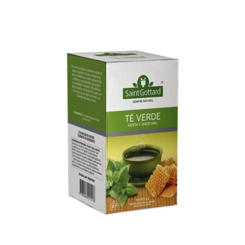 Té verde con Menta y Miel x 10 saquitos - Saint Gottard