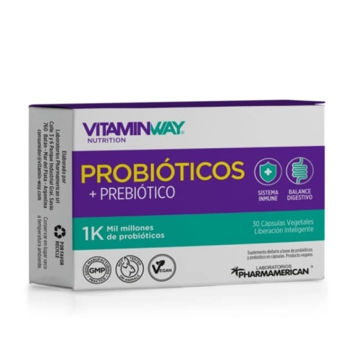 Probiótico + Prebiótico capsulas x 30 - Vitamin Way