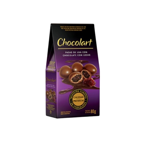 Pasas de Uva con Chocolate con Leche 80 gr - Chocolart