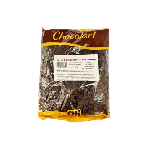 Gotitas de Baño de Repostería Semiamargo 500 gr - Chocolart