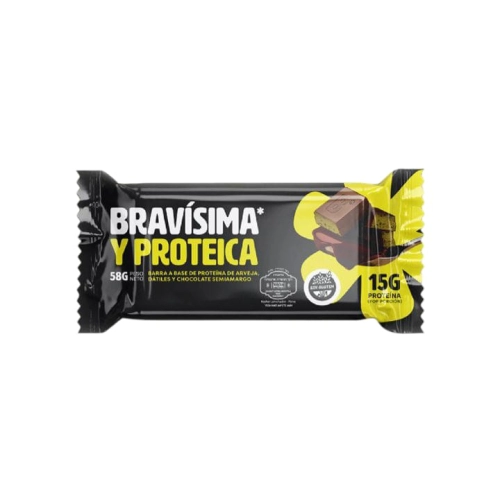 Barra Proteica Cacao 15 gr Proteína 12 u x 58 gr - Brava