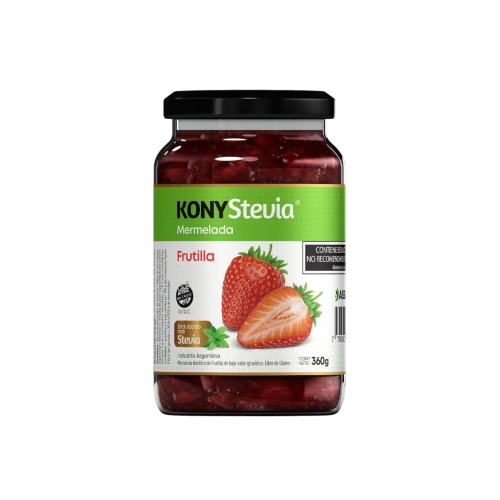 Mermelada de Frutilla con Stevia 360 gr - Kony