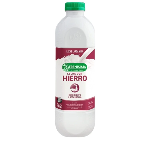 Leche Parcialmente Descremada Fortificada con Hierro 1 L - La Serenísima