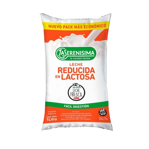 Leche Parcialmente Descremada reducida en Lactosa 1 L - La Serenísima