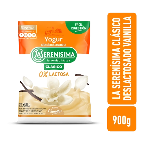 Yogur Bebible deslactosado Parc. Descremado sabor Vainilla con Probióticos 900 g - La Serenísima