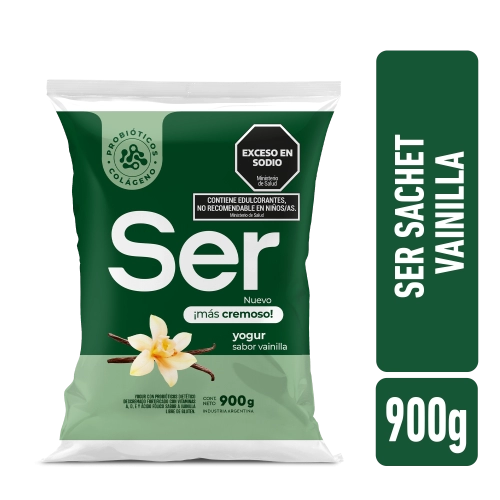 Yogur sabor Vainilla con Probióticos Dietético Descremado Fortificado con Vit. y Ácido Fólico 900 gr - Ser