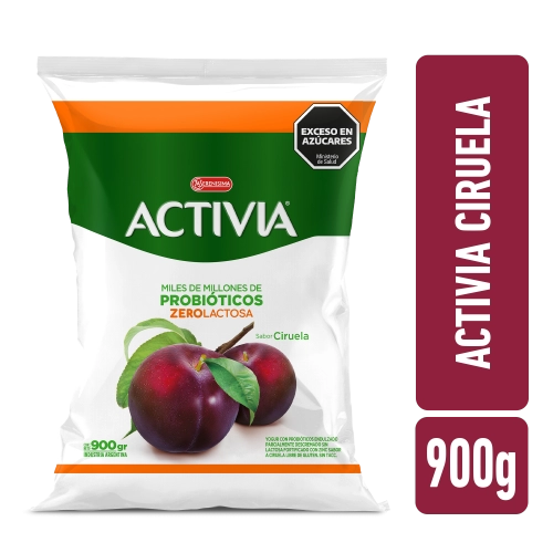 Yogur Activia con Probióticos Endulzado Parc. Descremado sin Lactosa sabor Ciruela 900 gr - La Serenísima