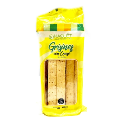 Grisines con Queso libres de Gluten 140 gr - Naquet