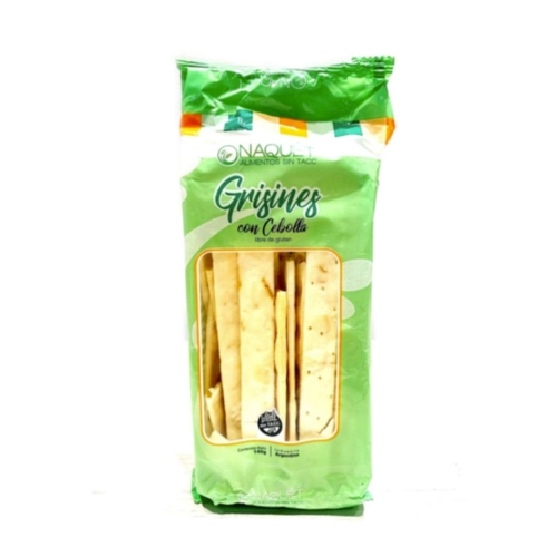 Grisines con Cebolla libres de Gluten 140 gr - Naquet