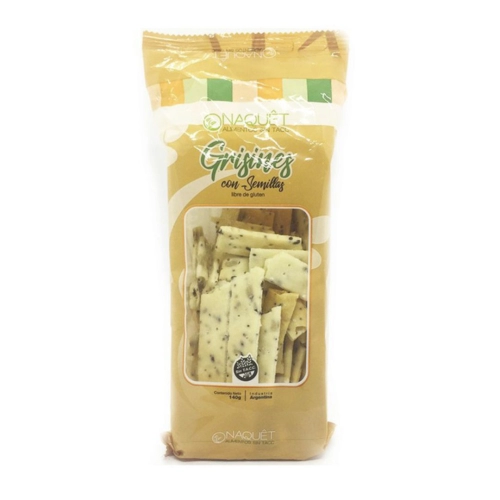Grisines con Semillas libres de Gluten 140 gr - Naquet