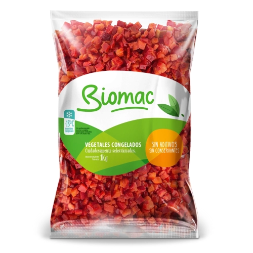 Pimiento Rojo cubos 1 kg - Biomac