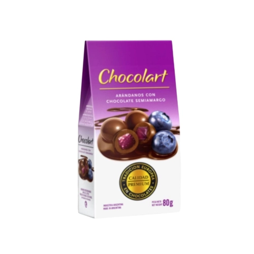 Arándanos con chocolate semiamargo 80 gr - Chocolart