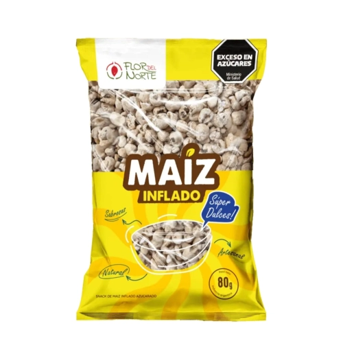 Maíz Inflado Super Dulce 8 0 gr x 12 U - Flor del Norte