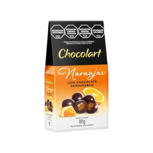 Naranjas con Chocolate Semiamargo 80 gr - Chocolart