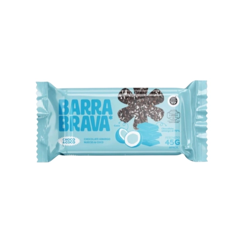 Barra Cacao Amargo/Coco 45 gr x 12 - Brava