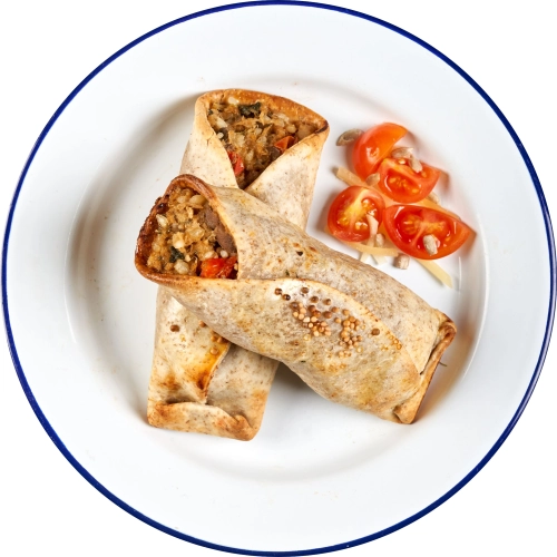 Burritos Integrales de Pollo, Cherrys Confitados y Yamaní 2 U x 260 gr - Amoedo