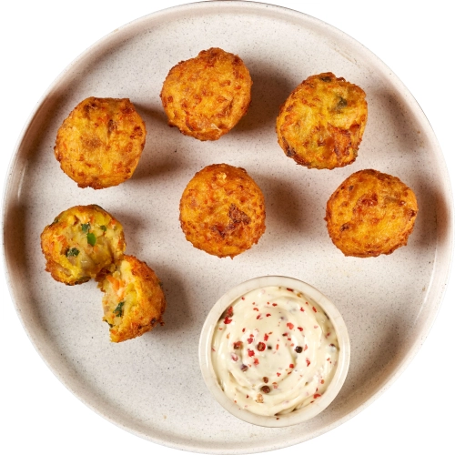 Buñuelos de Batata y Verdeo x 6 u 300 gr - Amoedo