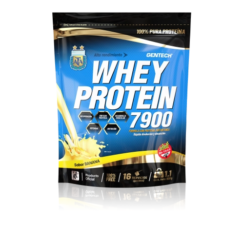 Whey Protein 7900 sabor Banana 500 gr - Gentech