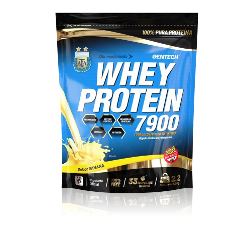 Whey Protein 7900 sabor Banana 1000 gr - Gentech