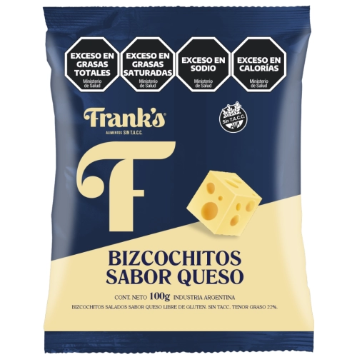 Bizcochitos sabor Queso sin TACC 100 gr - Frank´s