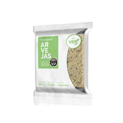 Milanesas de Arvejas x 2 u 220 gr - Via Veg