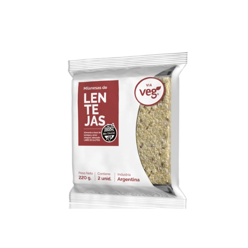 Milanesas de Lentejas x 2 u 220 gr - Via Veg