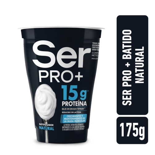 Yogur Ser Proteico Batido Natural 175 gr 15 gr Proteína reducido en Lactosa- Ser