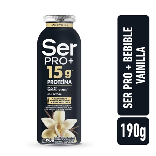 Yogur Ser Proteico Bebible de Vainilla 15 gr Proteína 0% Lactosa 190 gr - Ser